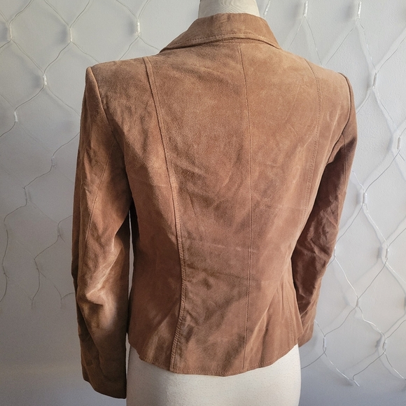 Vintage Suede Jacket By i.e. • Camel Brown • Tagged Medium - Picture 4 of 8